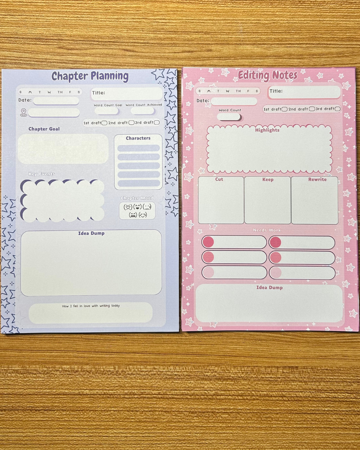 Writing Essentials Set- Chapter Planner & Editing Bundle