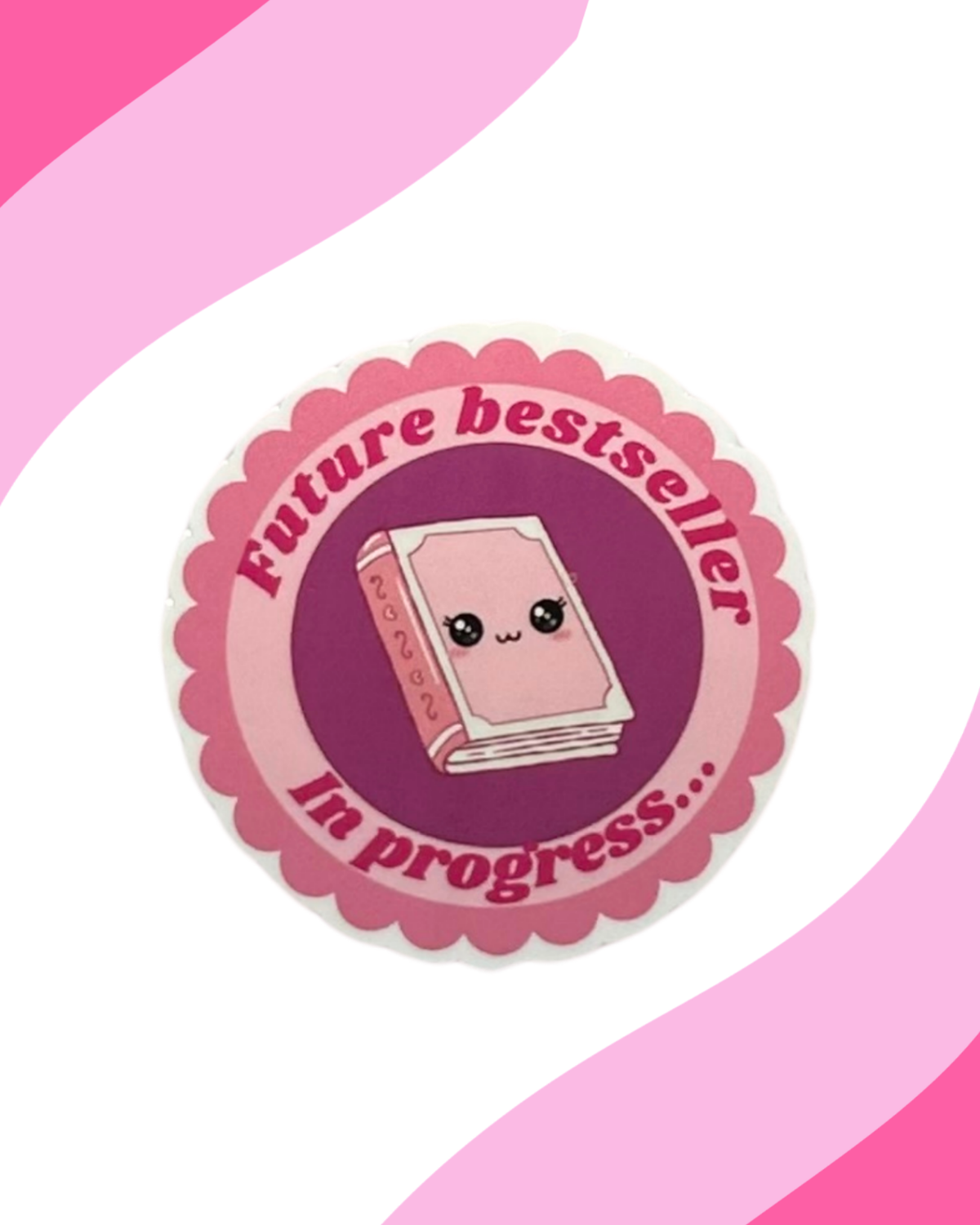"Future bestseller in progress" MAE Sticker